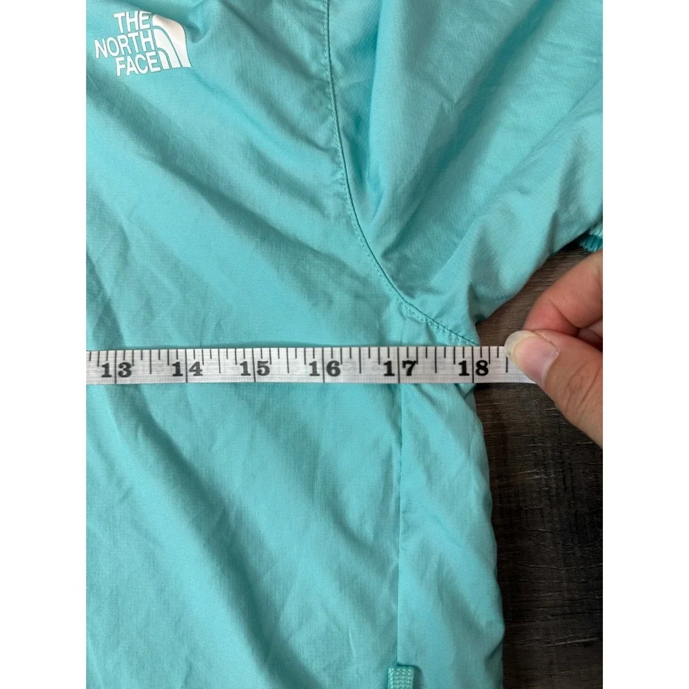 The North Face Boys Windwall Hooded Jacket Teal Blue Size Large L 14/16 Logo